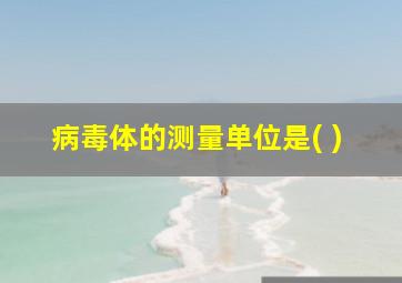 病毒体的测量单位是( )